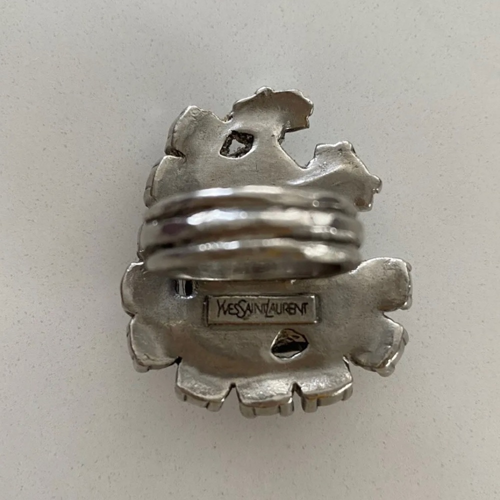 Yves Saint Laurent Crystal Cocktail Ring - Picture 5 of 10
